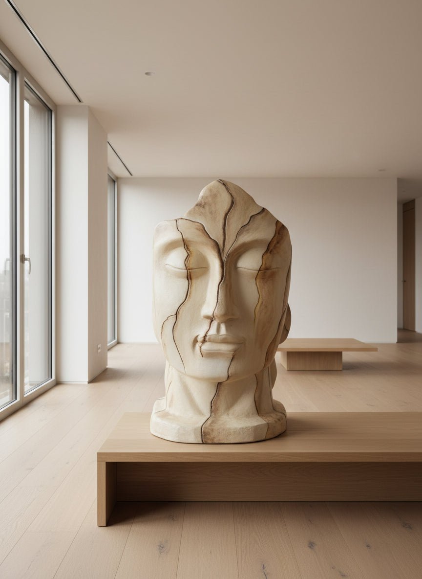 Garden Face Marble Design 65cm - Brown GARDEN & OUTDOOR at World Of Decor NZ