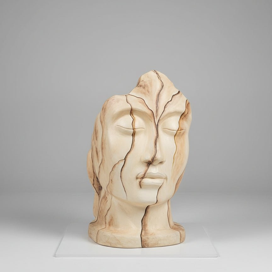 Garden Face Marble Design 65cm - Brown GARDEN & OUTDOOR at World Of Decor NZ