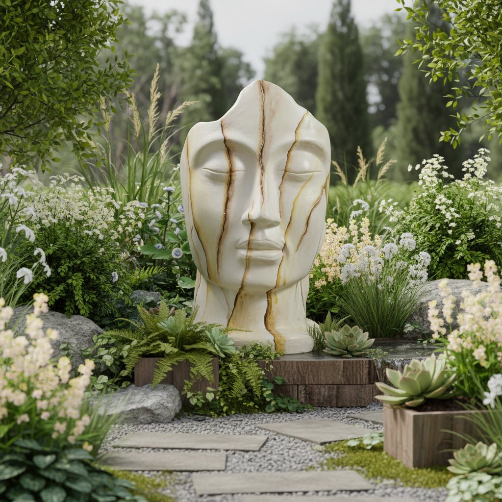 Garden Face Marble Design 65cm - Yellow GARDEN & OUTDOOR at World Of Decor NZ