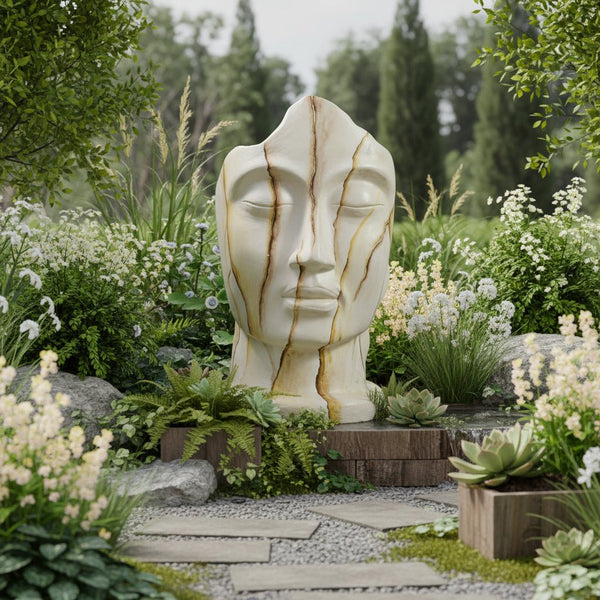 Garden Face Marble Design 65cm - Yellow GARDEN & OUTDOOR at World Of Decor NZ