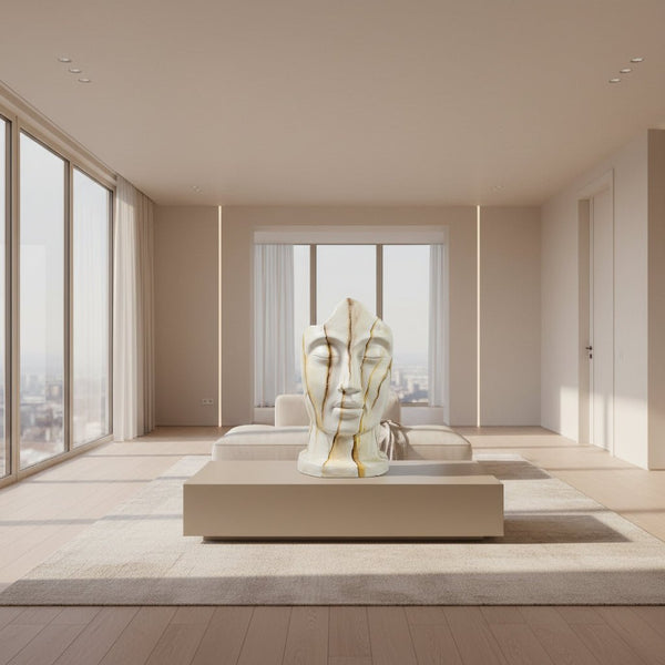 Garden Face Marble Design 65cm - Yellow GARDEN & OUTDOOR at World Of Decor NZ