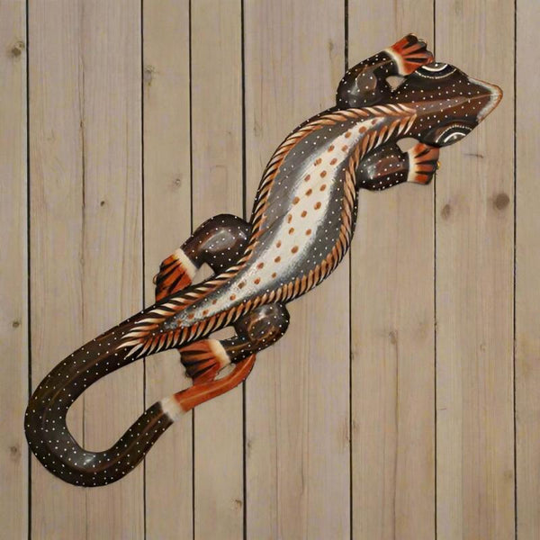 Gecko Light Brown 50cm Wall Art, Affirmations & Hangings at World Of Decor NZ