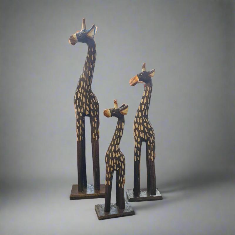 Giraffe set 3 SCULPTURE/ORNAMENT & ANIMAL at World Of Decor NZ