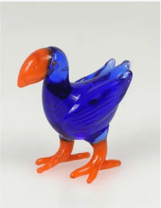 Glass Pukeko 6cm KIWIANA at World Of Decor NZ