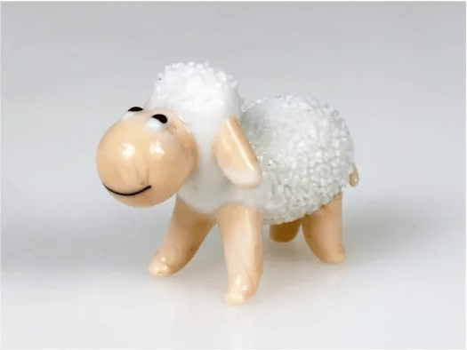 Glass Sheep 7cm KIWIANA at World Of Decor NZ