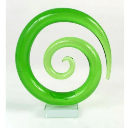 Glass Spiral - Dark Green 24cm KIWIANA at World Of Decor NZ