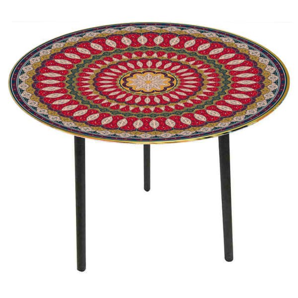 Glass Top Side Table - Morrocan SIDE TABLE at World Of Decor NZ
