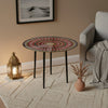 Glass Top Side Table-Morrocan* SIDE TABLE at World Of Decor NZ