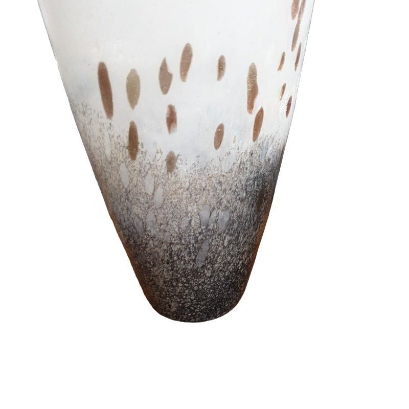 Glass Vase Neutral 16x36cm VASES at World Of Decor NZ