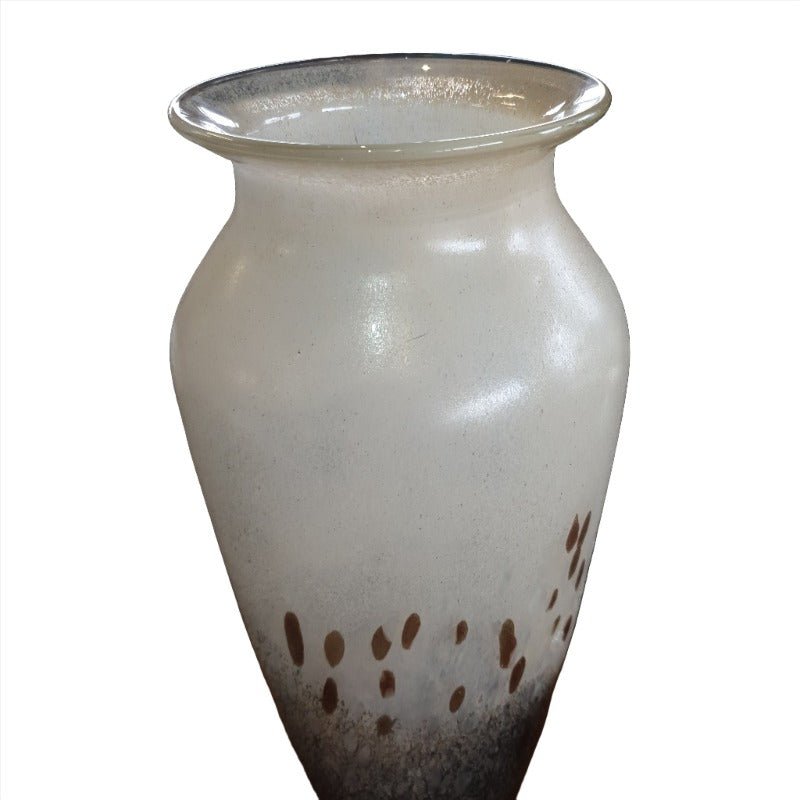 Glass Vase Neutral 16x36cm VASES at World Of Decor NZ