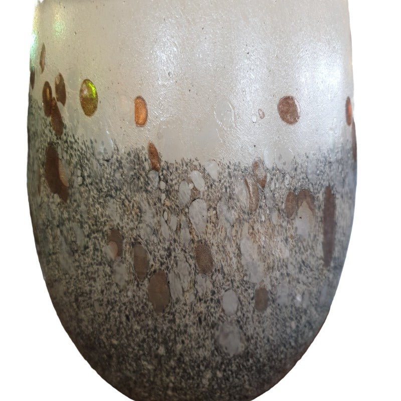 Glass Vase Neutral 18x33cm at World Of Decor NZ