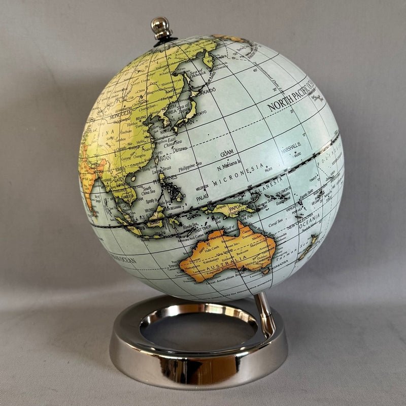 Globe On Nickle Base 24x34cm ACCESSORIES at World Of Decor NZ