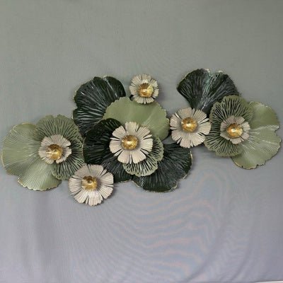 Green And Gold Flowers Wall Art 160CM Wall Art, Affirmations & Hangings at World Of Decor NZ