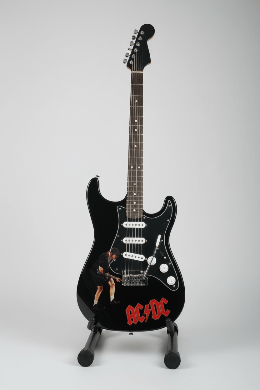 Guitar On Stand - AC/DC Collectibles/Novelties/Wheels at World Of Decor NZ