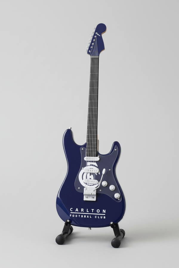 Guitar On Stand - Carlton Football Club Collectibles/Novelties/Wheels at World Of Decor NZ