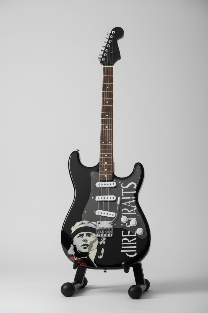 Guitar On Stand - Dire Straits Poly Resin Figurines & Animals at World Of Decor NZ