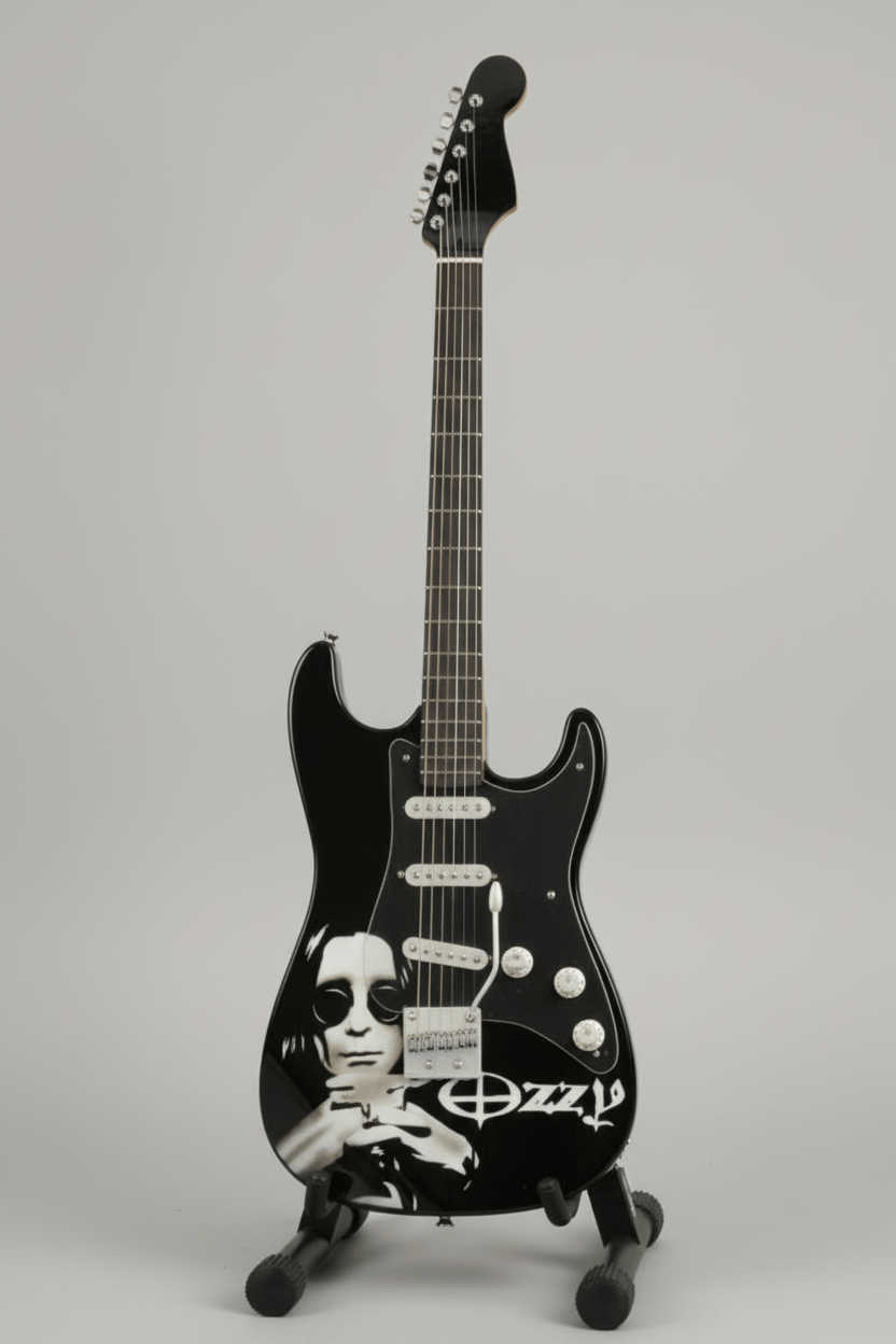 Guitar On Stand - Ozzie Osbourne Collectibles/Novelties/Wheels at World Of Decor NZ
