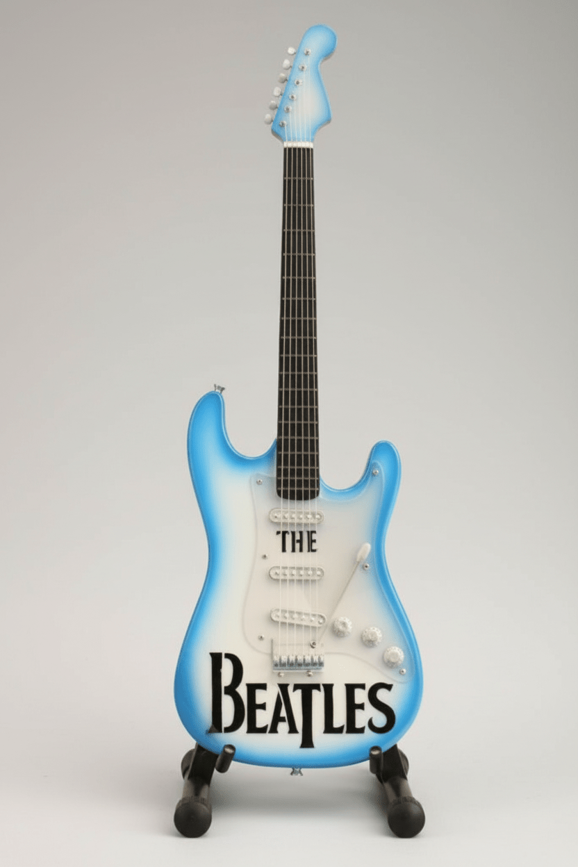 Guitar On Stand - The Beatles Blue Collectibles/Novelties/Wheels at World Of Decor NZ