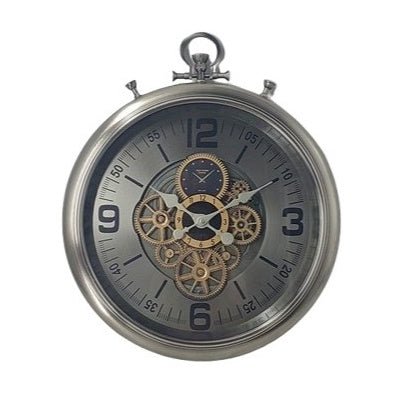 Gunmetal Fob Clock 52x62cm CLOCK at World Of Decor NZ