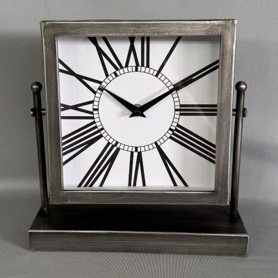 Gunmetal Grey Mantel Clock CLOCK at World Of Decor NZ