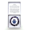 Hamsa Evil Eye Bracelet - Amethyst CRYSTAL at World Of Decor NZ