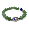 Hamsa Evil Eye Bracelet - Aventurine CRYSTAL at World Of Decor NZ