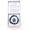 Hamsa Evil Eye Bracelet - Blue Fire Agate CRYSTAL at World Of Decor NZ