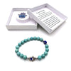 Hamsa Evil Eye Bracelet - Turquoise CRYSTAL at World Of Decor NZ