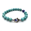 Hamsa Evil Eye Bracelet - Turquoise CRYSTAL at World Of Decor NZ