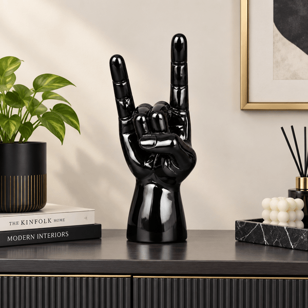Hang Loose Hand-Black Semi Gross SCULPTURE/ORNAMENT & ANIMAL at World Of Decor NZ