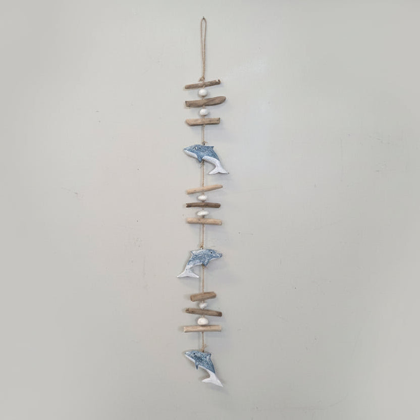 Hanging Mobile Driftwood 100cm - Dolphins Wall Art, Affirmations & Hangings at World Of Decor NZ