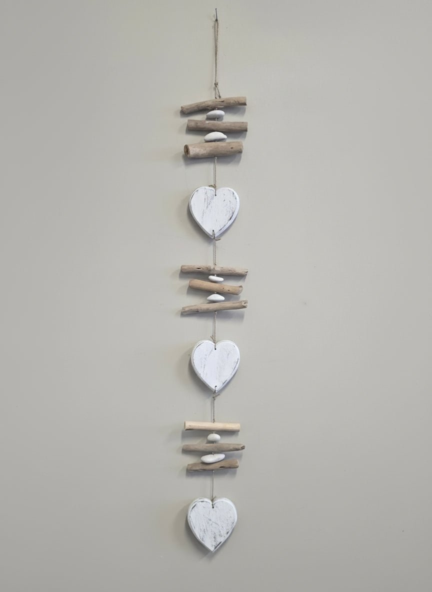 Hanging Mobile Driftwood 100cm - Hearts Wall Art, Affirmations & Hangings at World Of Decor NZ