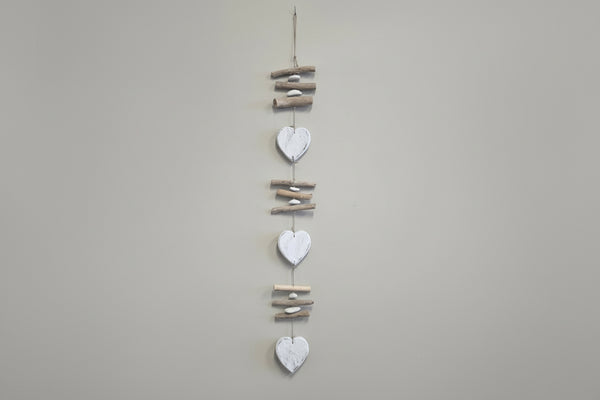 Hanging Mobile Driftwood 100cm - Hearts Wall Art, Affirmations & Hangings at World Of Decor NZ