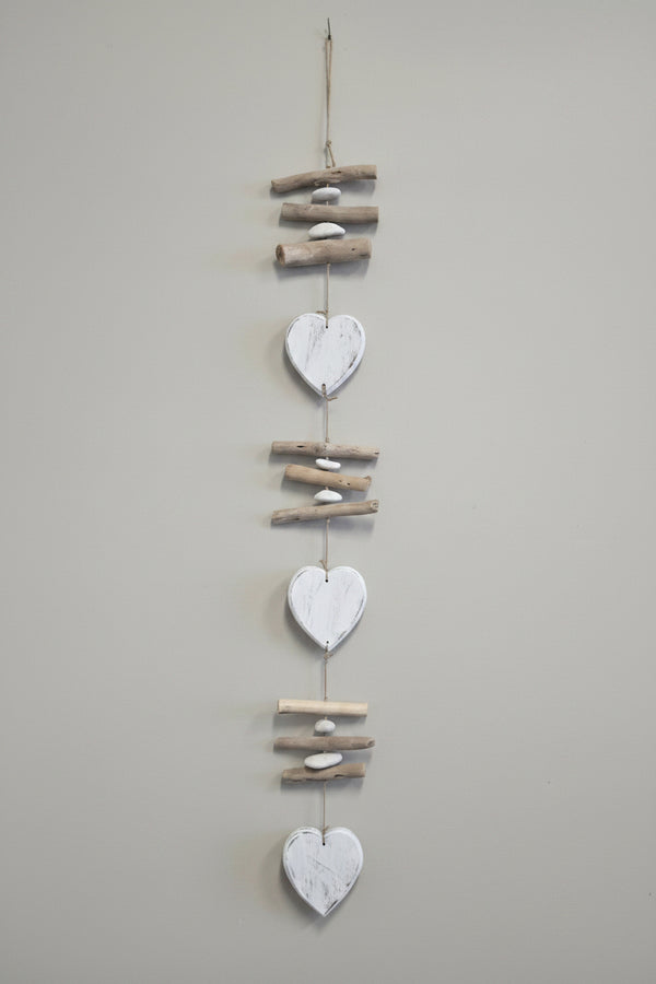 Hanging Mobile Driftwood 100cm - Hearts Wall Art, Affirmations & Hangings at World Of Decor NZ