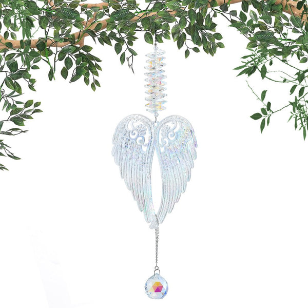 Hanging Sun Catcher - Angel Wing CRYSTAL at World Of Decor NZ