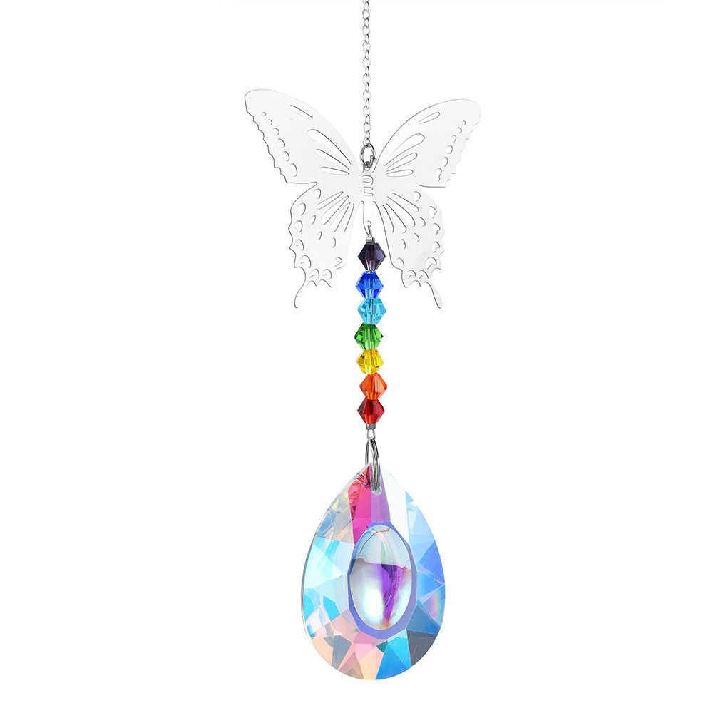 Hanging Sun Catcher - Butterfly CRYSTAL at World Of Decor NZ