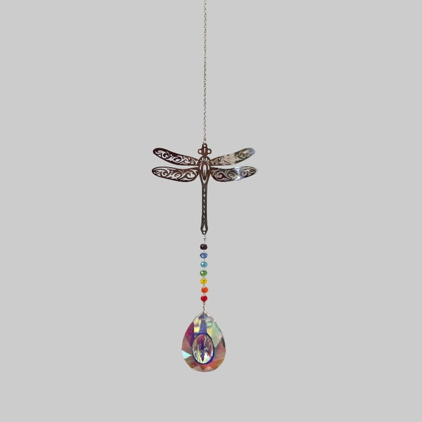 Hanging Sun Catcher - Dragon Fly CRYSTAL at World Of Decor NZ