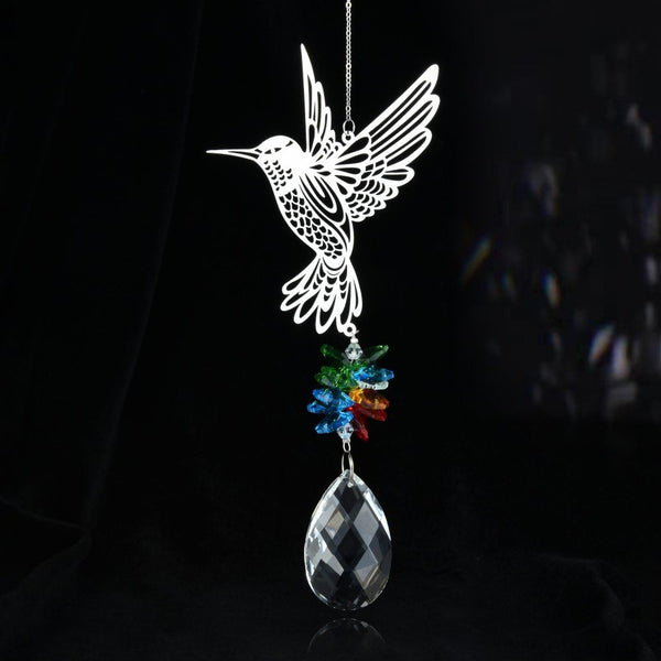 Hanging Sun Catcher - Humming Bird CRYSTAL at World Of Decor NZ