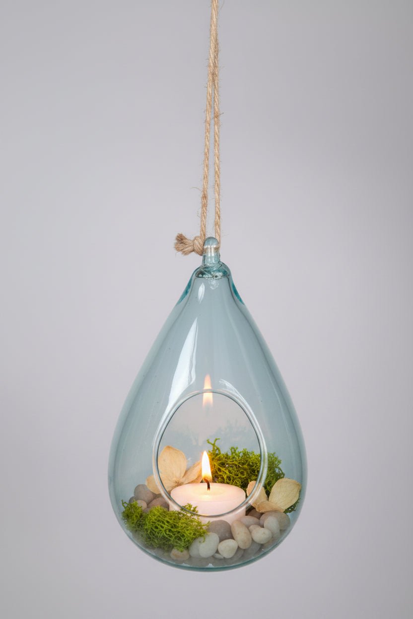 Hanging Terrarium Tear Drop Candle,Tealight & Incense Holders at World Of Decor NZ