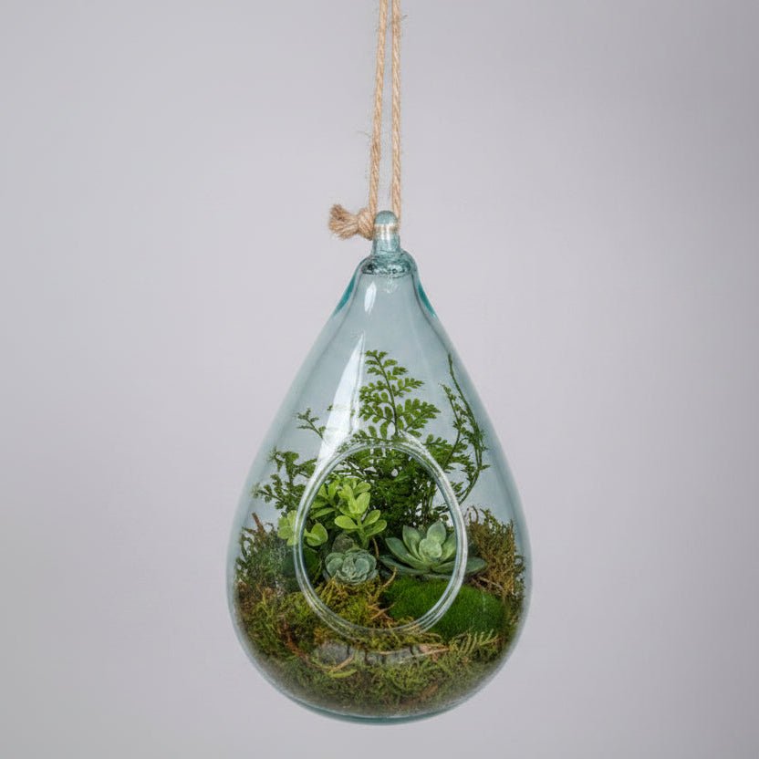Hanging Terrarium Tear Drop Candle,Tealight & Incense Holders at World Of Decor NZ