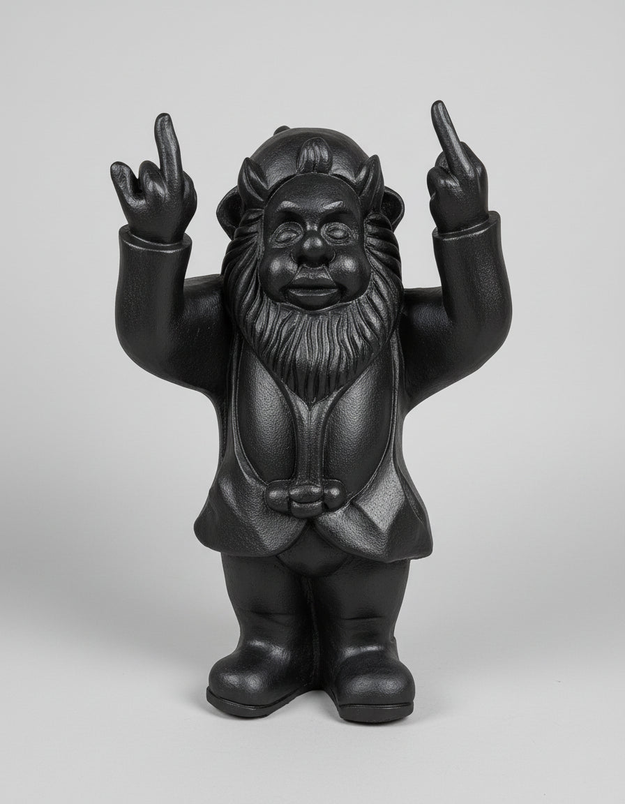 Happy Gnome 2 Fingers 45cm - Black GARDEN & OUTDOOR at World Of Decor NZ
