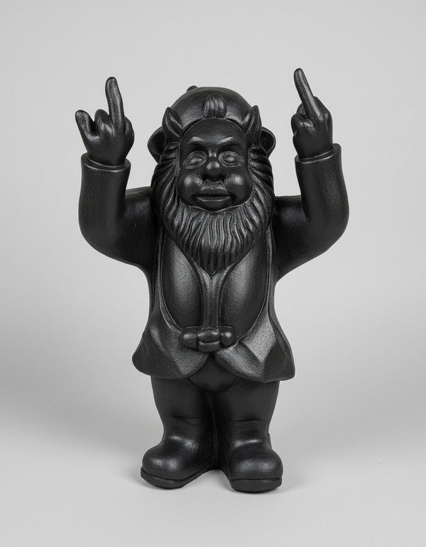 Happy Gnome 2 Fingers 45cm - Black GARDEN & OUTDOOR at World Of Decor NZ