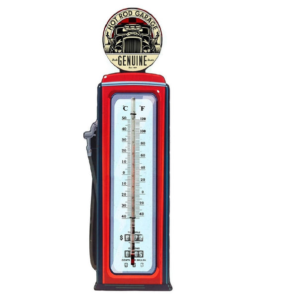 Hot Rod Garage Iron Wall Thermometer* MEN CAVE at World Of Decor NZ