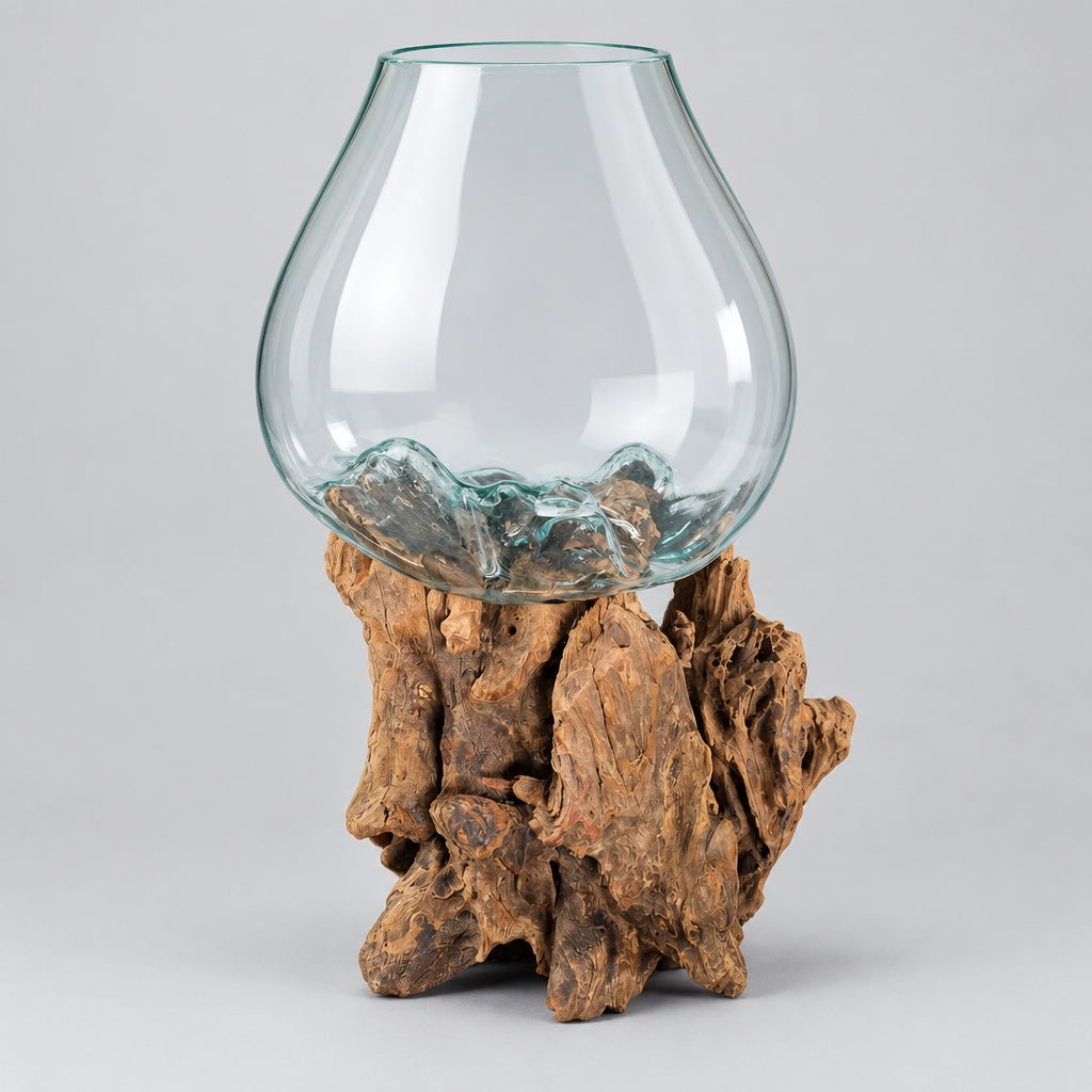 Jumbo Recycle Glass Aquarium Infused Onto Driftwood Home Accessories at World Of Decor NZ