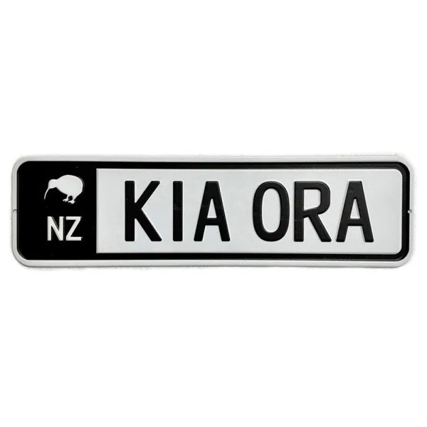 Kia Ora Number Plate MEN CAVE at World Of Decor NZ