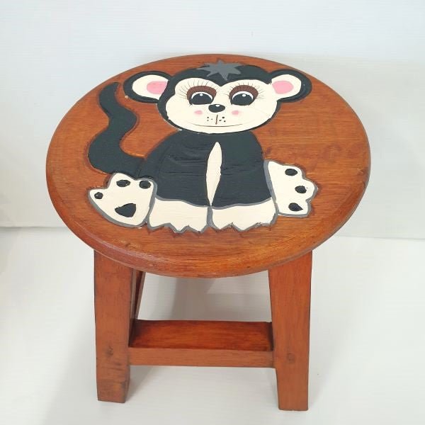 Kids Wooden Stool Monkey Furniture at World Of Decor NZ