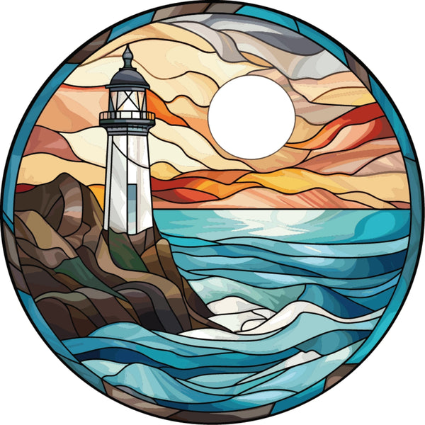 Light House Stained Glass Hanger WALLHANGING at World Of Decor NZ