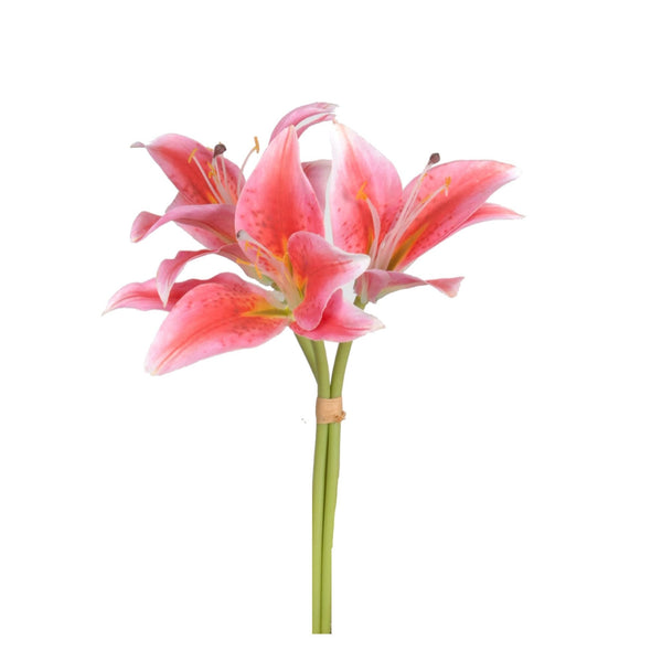 Lily Bundle 28cm - Hot Pink* Artificial Flowers at World Of Decor NZ