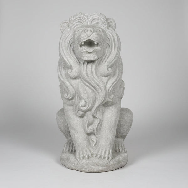 Lion Statue 108cm - Grey Natural GARDEN & OUTDOOR at World Of Decor NZ