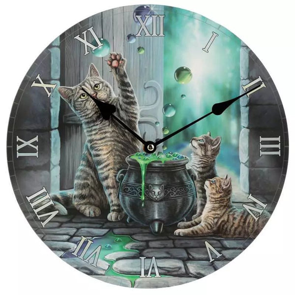 Lisa Parker Hubble Bubble Cat and Kitten Picture Clock CLOCK at World Of Decor NZ